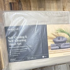 Miracle Made Luxe Queen Sand Sheet Set Cooling Self-Cleaning OEKO-TEX