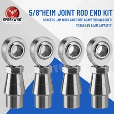 4x 5/8” Heim Joints Rod End Kit 750” Chromoly Left &Right Hand Thread Suspension