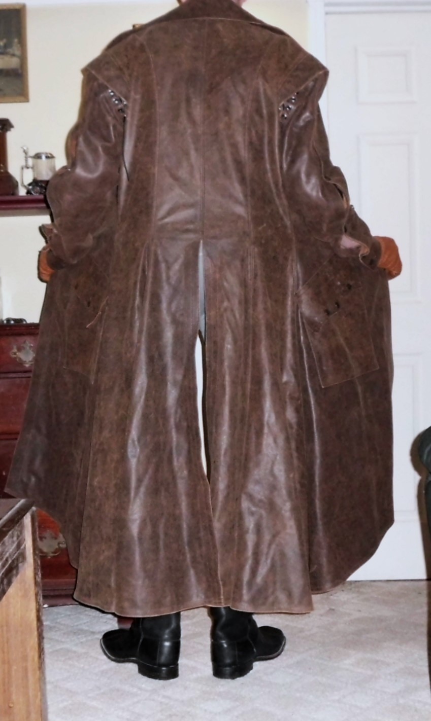 Ravenswood Brown Leather long Coat Size Large. LA… - image 14