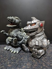 Godzilla, Mechagodzilla, and Guardian Beast 2 figures, repainted