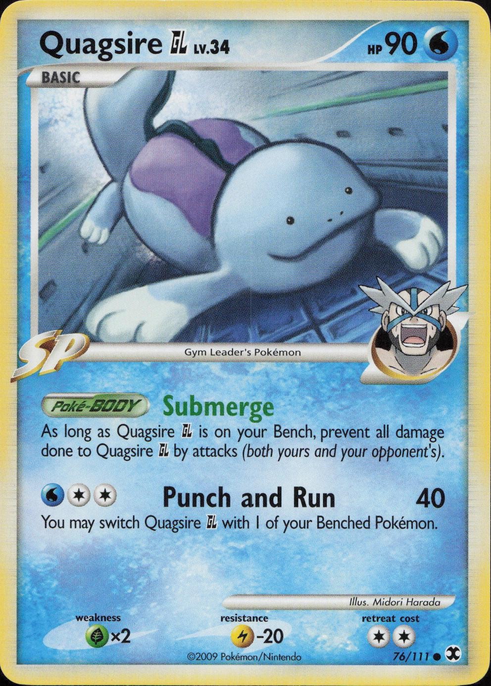 Quagsire GL 76/111 Common Rising Rivals Pokemon Lightly Played