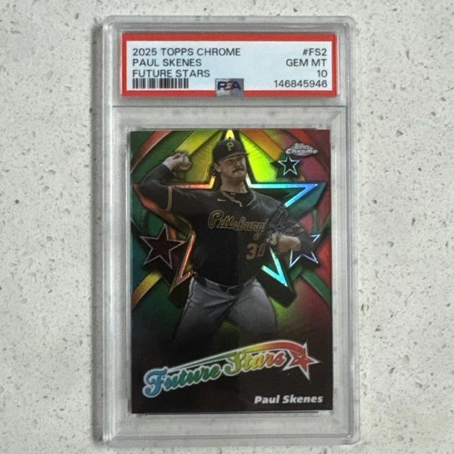 Paul Skenes 2025 Topps Chrome Baseball Future Stars PSA 10