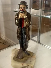 Rare Ron Lee “Weary Willie” Figurine – Emmett Kelly Signed, Hand-Painted on Onyx