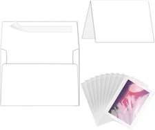 100 Goefun 5x7 Blank White Cards A7 Envelopes DIY Wedding Birthday Invitations