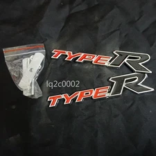 Silver Red Black TYPE-R Metal Grille Emblem + Decal Badge Sticker Sport Tailgate