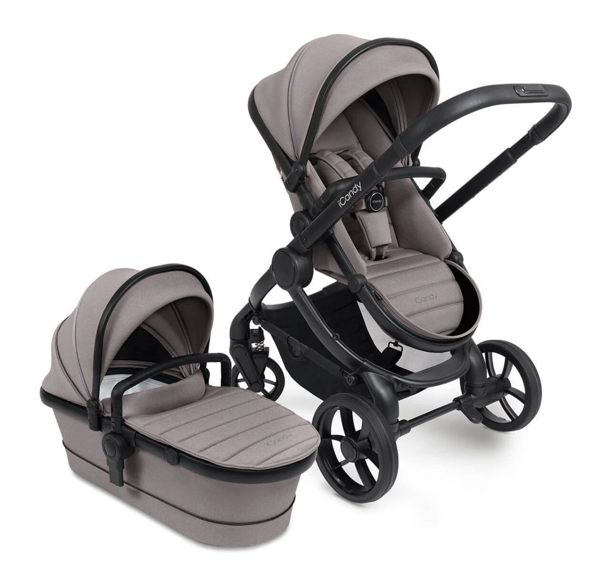 New ICandy Peach 7 Pushchair & Carrycot Set In Porcini RRP £1,115