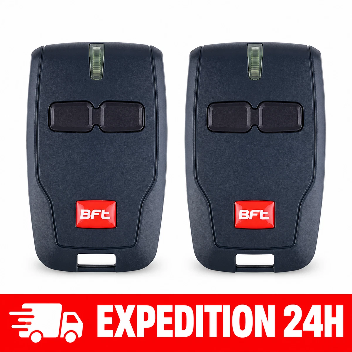 Lot de 2 Télécommandes BFT B RCB02 2 Boutons 433,92 MHz Portail Garage