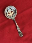 RARE REED & BARTON FRANCIS I STERLING NUT SPOON PIERECED OLD MARK PAT. DATE