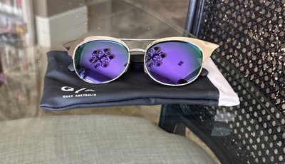 Quay Australia Zig Sunglasses Purple Cat Eye NEW  