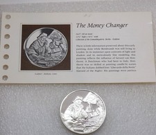 Franklin Mint Rembrandt Medal The Money Changer 1.96 oz Silver Cameo Proof #T294 76.53 per troy oz