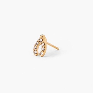 Authentic The Golden Wishbone Single Stud Earring Of Manifestation