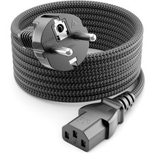 5m Kaltgerätekabel Nylon Typ F auf C13 Netzk...