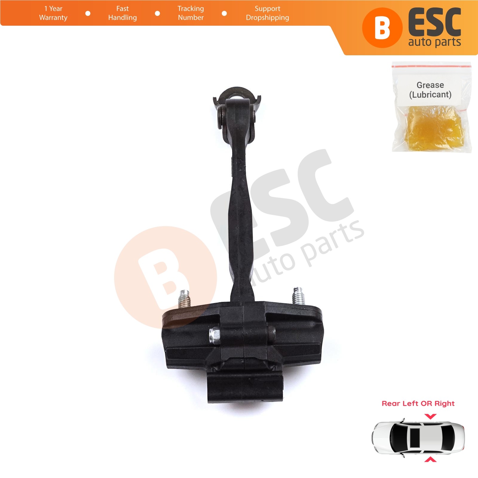 Rear Door Hinge Stop Limiter for Citroen C3 Aircross 2 A88 2017-2024 YQ00232680