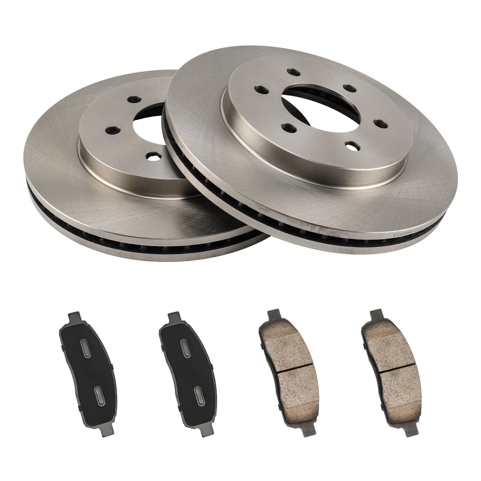 13.0 Front Brake Rotors and Ceramic Pads Kit For 2004-2008 Ford F-150 R-54109 Foto 3 de 4