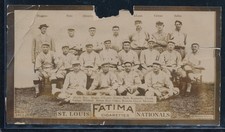 1913 T200 Fatima St Louis Nationals/Cardinals team - Pr/Auth - D2042 - Rare!