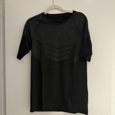 Gymshark Onyx V5 Seamless T-Shirt Black/Grey Size Large