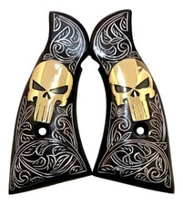 Cachas Smith & Wesson 38 Modelo Especial 10 100ym Punisher Agarre Calavera HECHO EN MÉXICO