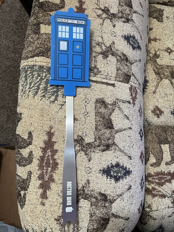 Doctor Who Tardis Spatula 13 Inches Silicone Sturdy Metal Handle Flipper Kitchen