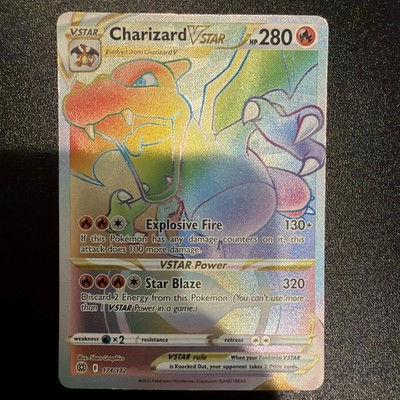 Pokemon TCG Charizard VSTAR (Secret) 174/172 Brilliant Stars Rainbow Rare - NM