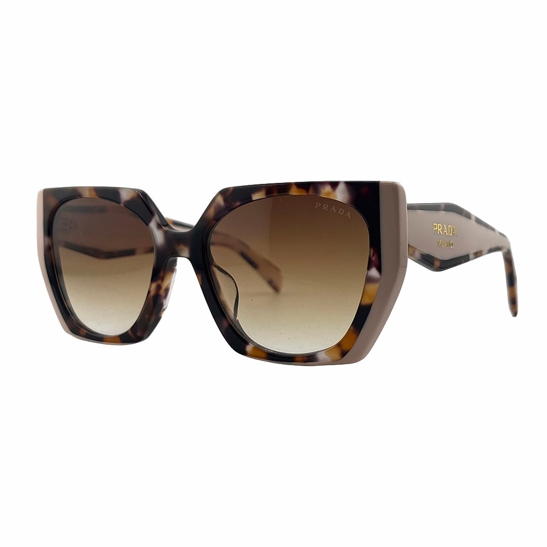 Prada PR 15WSF Tortoise Caramel / Powder Pink Sunglasses  display picture 3