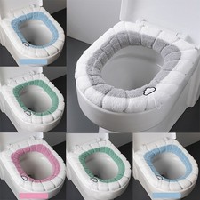 Warm Toilet Seat Bathroom Toilet Cover Washable Winter Thickened Seat Warm