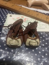 Antique Leather Shoes For French And German Doll