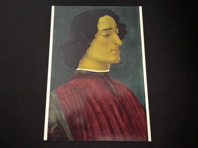 Giuliano De' Medici Botticelli Werkstatt Kunst Postkarte Gemaldegalerie Berlin