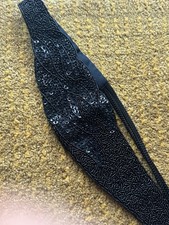 Christian Dior Vintage 80s "Ceintures" Black Beaded Sequin Belt
