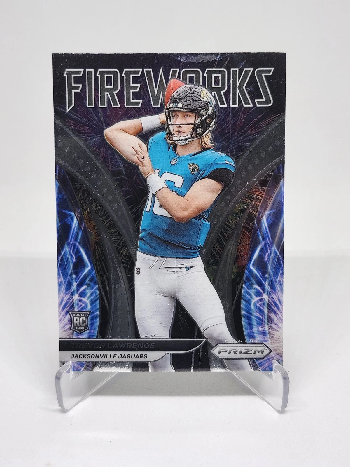 Trevor Lawrence Panini Prizm Fireworks #F21 Black Finite