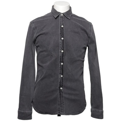 Topman, Jeanshemd, Größe: L, Stretch Skinny, Grau, Herren #E0h