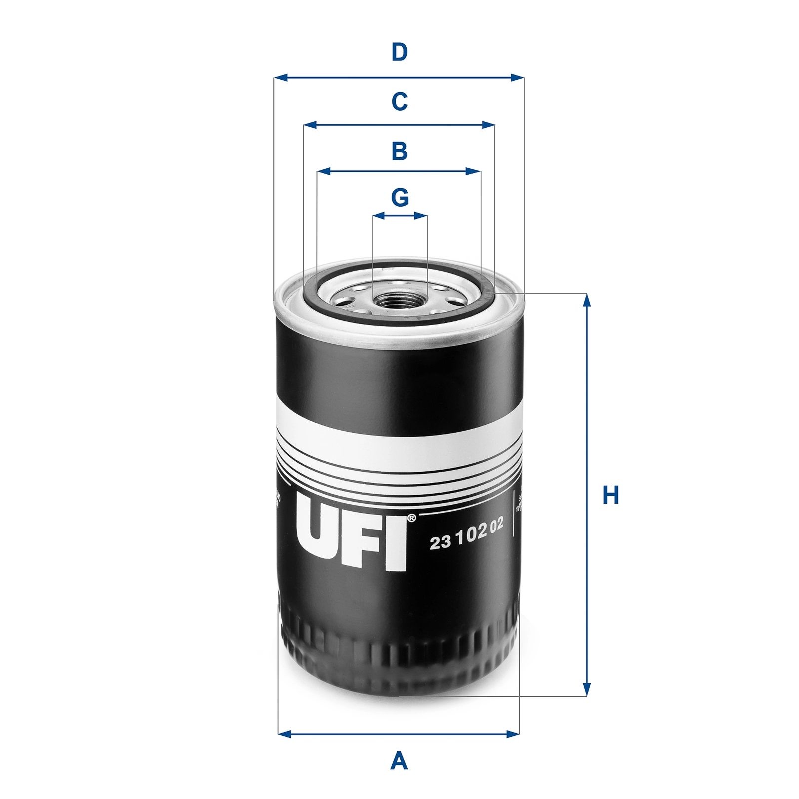 ORIGINAL® Ufi 23.102.02 Ölfilter, Motorölfilter