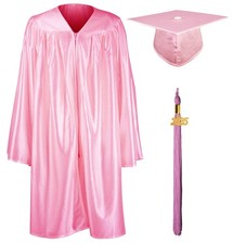 Shiny Kindergarten  Preschool Graduation Gown Cap Set With 2025 Tassel
