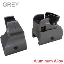 Aluminum Alloy Gray Low Profile Front Rear Sight Set For Picatinny Diopter Scop