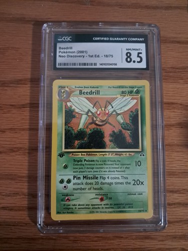 Beedrill (1st Edition) graded CGC 8.5 for sale on eBay