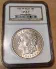 1921 Morgan Silver Dollar MS64 NGC 1921-P Philadelphia U.S. Mint $1 Nice Coin