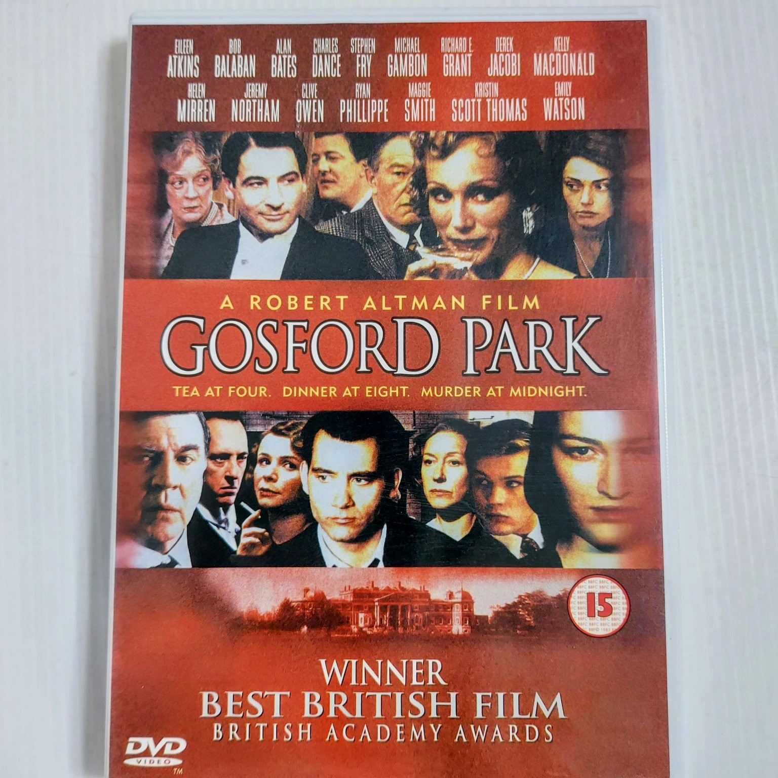 Gosford Park DVD Drama Robert Altman Film Helen Mirren Maggie Smith PAL