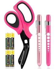 MEUUT 3 Pack Pen light Medical Pink Scissor pink light Penlight