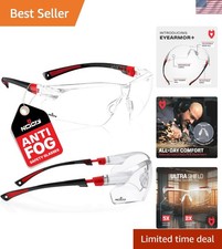Clear Safety Glasses with Anti-Fog  Scratch Resistance   ANSI Z87 Certified