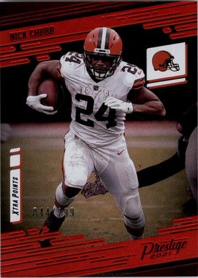 2021 Prestige Xtra Points Premium Red #123 Nick Chubb /299 - FB