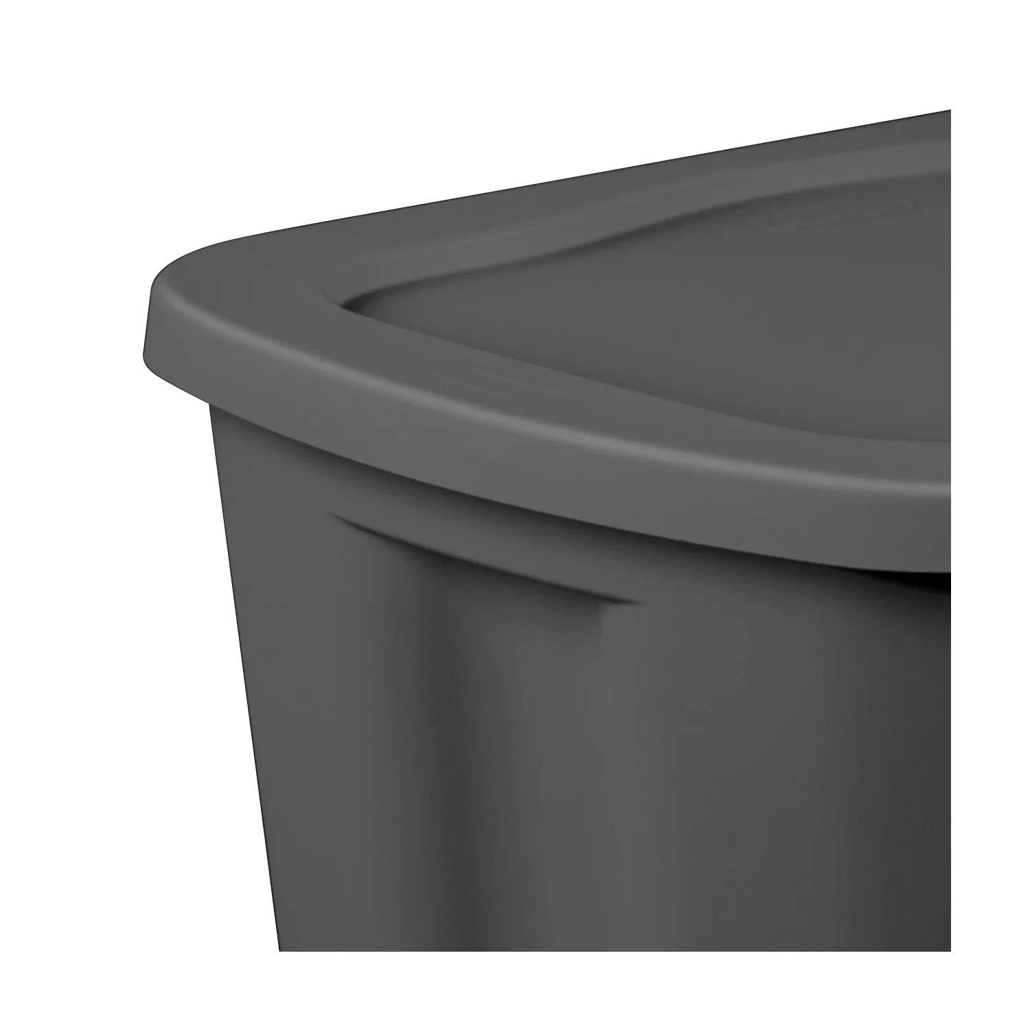 Sterilite 18 Gallon Plastic Storage Bin with Snap-on Lid, Gray, 8 Count