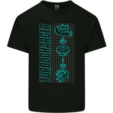 Camiseta de algodón ligero Turbocharger Schematics Muscle Car Drift para hombre