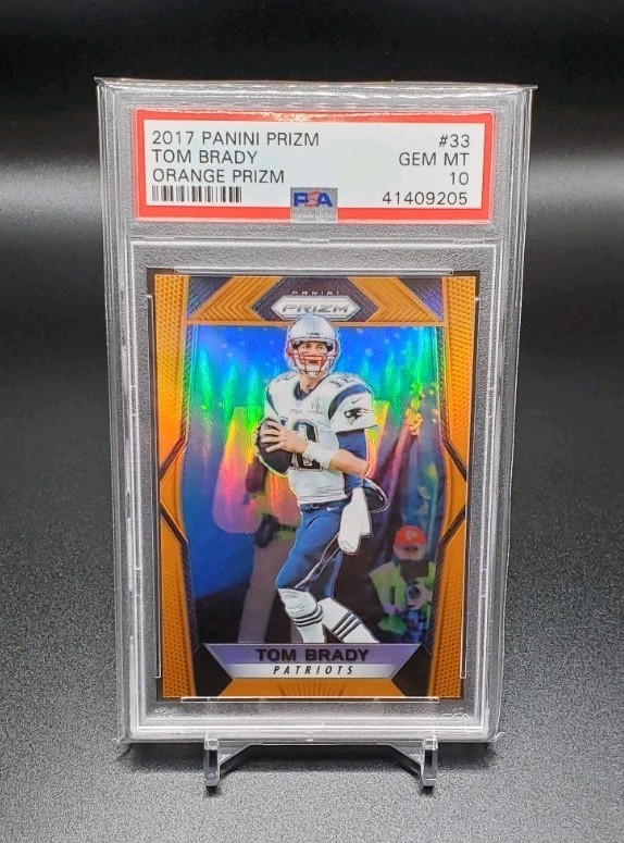 TOM BRADY 2017 Panini Prizm #33 Orange Prizm /275 PSA 10 Patriots