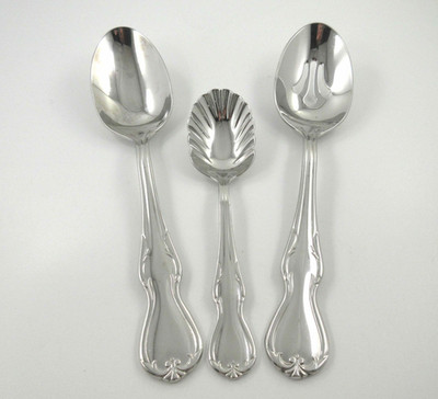 Waterford BARON'S COURT 3 Serving Pieces Glossy 18/10 Stainless Steel Flatware