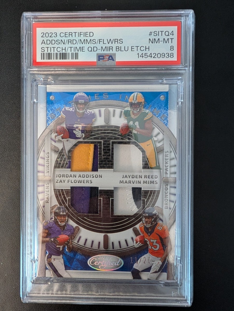 2023 Panini Certified - Stitches in Time Quad Zay Flowers, Jordan