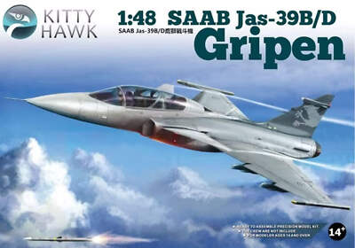 Kitty Hawk 1/48 Kitty Hawk Jas-39B/D Gripen Plastic Model Kit