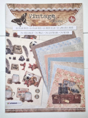 Stanzblock A4 StudioLight Deko-Bogen Vintage Line  gestanzte Motive Scrapbook