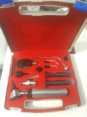 HNO Opthalmoskop Otoskop Nasenkehlkopf Diagnose  ENT  Set Specula  2 Birne EXtra