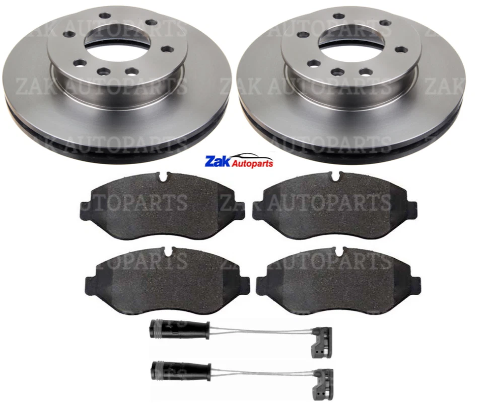 FOR MERCEDES SPRINTER FRONT BRAKE DISCS AND PADS WEAR WIRES 2006