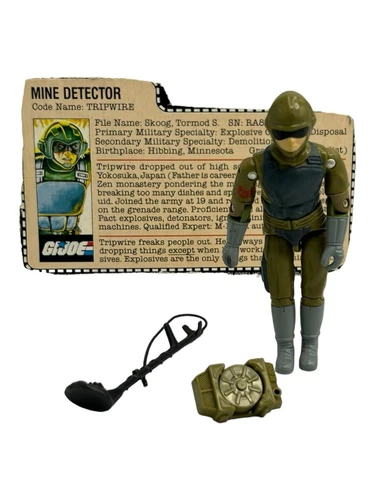 GI Joe Tripwire V1 Figure 100% Complete w/ File Card 1983 Hasbro ARAH Vintage #2