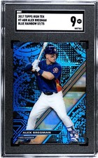 2017 Topps High Tek Alex Bregman BLUE RAINBOW /75 Rookie SGC 9 MINT RC
